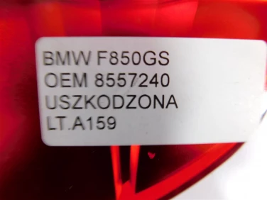 Lampa tyŁ tylna bmw f850gs oem 8557240 uszkodzona
