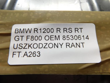 Felga koŁo tyŁ bmw r1200 r rs rt gt f800 oem 8530614 uszkodzony rant