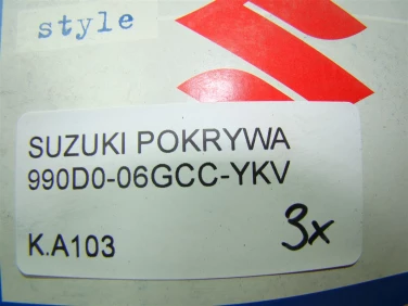Kufer kufry tyŁ suzuki pokrywa 990d0-06gcc-ykv