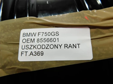 Felga koŁo tyŁ bmw f750gs oem 8556601 uszkodzony rant