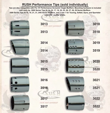 KoŃcÓwka wydechu rush 3014b harley davidson tuning