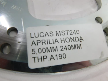 Tarcza hamulcowa przÓd lucas mst240 aprilia honda 5.00mm 240mm