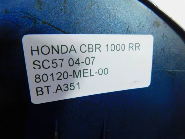 BŁotnik tyŁ tylny honda cbr 1000rr sc57 04-07 80120-mel-00