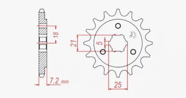 ZĘbatka napĘdowa przÓd stal suzuki dr 600 650 rs dakar 85-95 jt jtf437,14