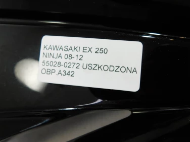 Owiewka bok boczna prawa kawasaki ex 250 ninja 08-12 55028-0272 uszkodzona