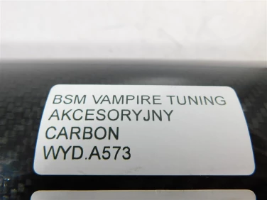 Wydech koŃcowy tŁumik bsm vampire tuning akcesoryjny carbon