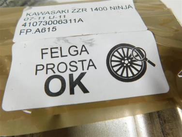 Felga koŁo przÓd kawasaki zzr 1400 ninja 07-11 felga prosta u-11 41073006311a