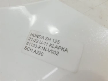 Schowek plastik honda sh 125 21-22 u-11 klapka 81133-k1n-v002