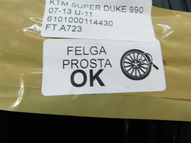 Felga koŁo tyŁ ktm super duke 990 07-13 u-11 6101000114430