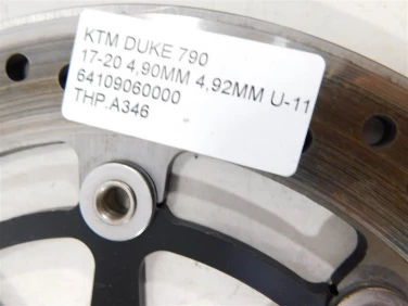 Tarcza hamulcowa przÓd ktm duke 790 17-20 4,90mm 4,92mm u-11 64109060000