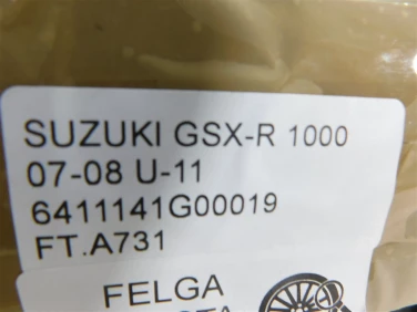 Felga koŁo tyŁ suzuki gsx-r 1000 07-08 u-11 6411141g00019