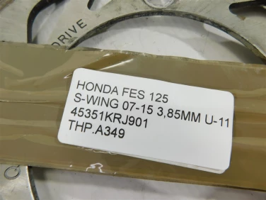 Tarcza hamulcowa przÓd honda fes 125 s-wing 07-15 3,85mm u-11 45351krj901