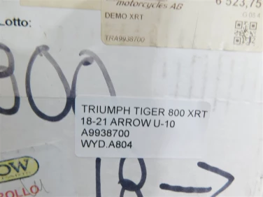 Wydech koŃcowy tŁumik triumph tiger 800 xrt 18-21 arrow u-10 a9938700