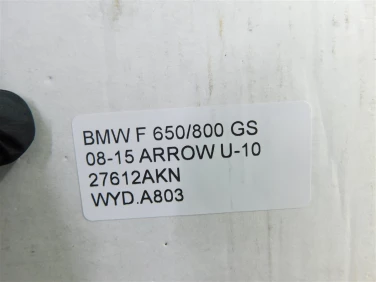 Wydech koŃcowy tŁumik bmw f 650/800 gs 08-15 arrow u-10 27612akn