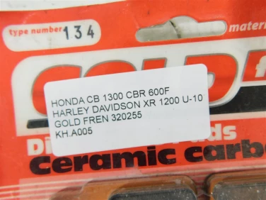 Klocki hamulcowe honda cb 1300 cbr 600f harley davidson xr 1200 u-10 gold fren 320255