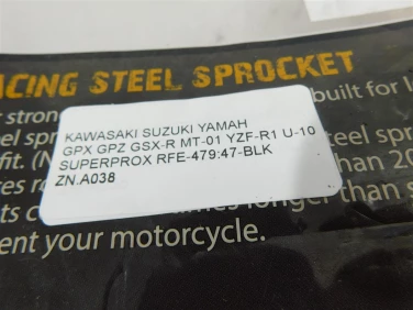 ZĘbatka napĘd ŁaŃcuch kawasaki suzuki yamaha gpx gpz gsx-r mt-01 yzf-r1 u-10 superprox rfe-479:47-blk