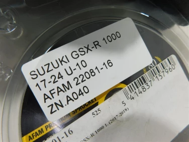 ZĘbatka napĘd ŁaŃcuch suzuki gsx-r 1000 17-24 u-10 afam 22081-16