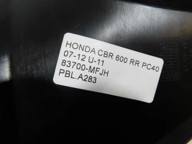 Pokrywa bok boczna lewa honda cbr 600 rr pc40 07-12 u-11 83700-mfjh