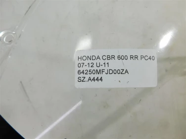Szyba owiewka przÓd honda cbr 600 rr pc40 07-12 u-11 64250mfjdooza