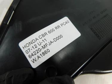 Plastik wypeŁnienie owiewka honda cbr 600 rr pc40 07-12 u-11 64220-mfja-d000
