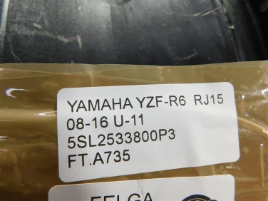 Felga koŁo tyŁ yamaha yzf-r6 rj15 08-16 felga prosta ok u-11 5sl2533800p3