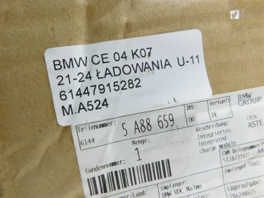 ModuŁ komputer sterownik bmw ce 04 k07 21-24 Ładowania u-11 61447915282