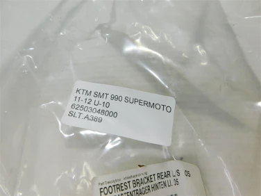 Set podnÓŻek lewy tyŁ ktm smt 990 supermoto 11-12 u-10 62503048000