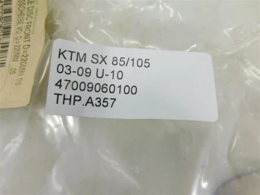 Tarcza hamulcowa przÓd ktm sx 85/105 03-09 u-10 47009060100