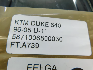 Felga koŁo tyŁ ktm duke 640 96-05 felga prosta ok u-11 5871006800030