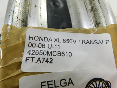 Felga koŁo tyŁ honda xl 650v transalp 00-06 felga prosta ok u-11 42650mcb610