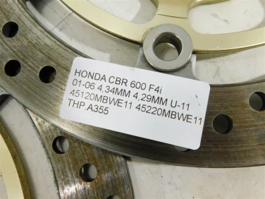 Tarcza hamulcowa przÓd honda cbr 600 f4i 01-06 4,34mm 4,29mm u-11 45120mbwe11 45220mbwe11