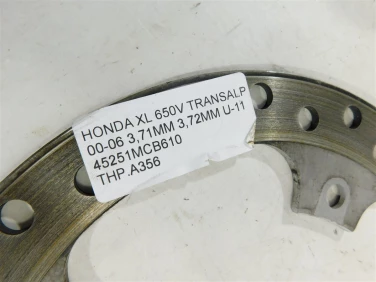 Tarcza hamulcowa przÓd honda xl 650v transalp 00-06 3,71mm 3,72mm u-11 45251mcb610