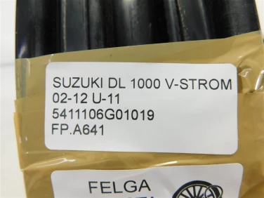 Felga koŁo przÓd suzuki dl 1000 v-strom 02-12 felga prosta ok u-11 5411106g01019