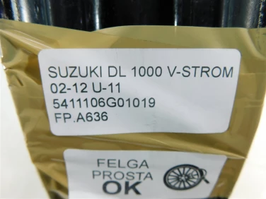 Felga koŁo przÓd suzuki dl 1000 v-strom 02-12 felga prosta ok u-11 5411106g01019