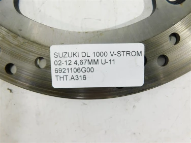 Tarcza hamulcowa tyŁ suzuki dl 1000 v-strom 02-12 4,67mm u-11 6921106g00