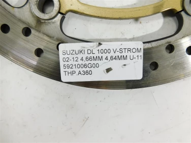 Tarcza hamulcowa przÓd suzuki dl 1000 v-strom 02-12 4,66mm 4,64mm u-11 5921006g00