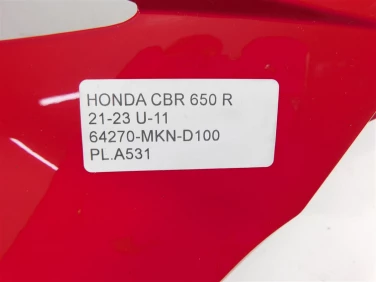 PŁug plastik owiewka honda cbr 650 r 21-23 u-11 64270-mkn-d100