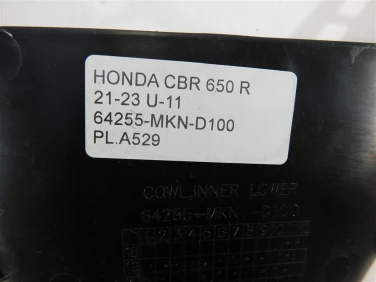 PŁug plastik owiewka honda cbr 650 r 21-23 u-11 64255-mkn-d100