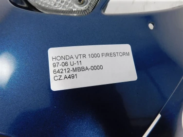 Czacha czasza owiewka przÓd honda vtr 1000 firestorm 97-06 u-11 64212-mbba-0000