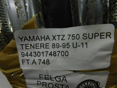 Felga koŁo tyŁ yamaha xtz 750 super tenere 89-95 felga prosta ok u-11 944301748700