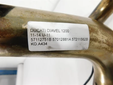 Kolanko kolektor wydech ducati diavel 1200 11-14 u-11 57112751b 57012881a 57211562b