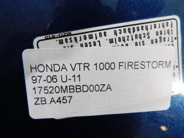 Zbiornik paliwa bak honda vtr 1000 firestorm 97-06 u-11 17520mbbdooza