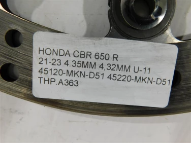 Tarcza hamulcowa przÓd honda cbr 650 r 21-23 4.35mm 4,32mm u-11 45120-mkn-d51 45220-mkn-d51