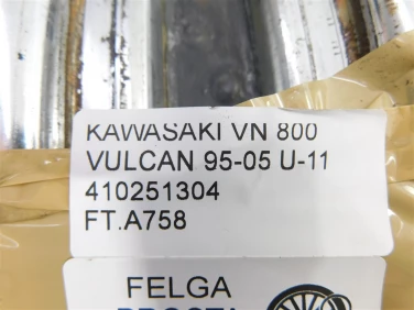 Felga koŁo tyŁ kawasaki vn 800 vulcan 95-05 felga prosta ok u-11 410251304 f