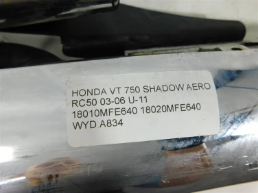Wydech koŃcowy tŁumik honda vt 750 shadow aero rc50 03-06 u-11 18010mfe640 18020mfe640