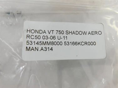 Manetka rolgaz przÓd honda vt 750 shadow aero rc50 03-06 u-11 53145mm8000 53166kcr000