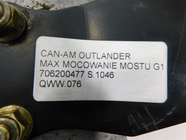 Wspornik stelaŻ can-am outlander max g1 mocowanie mostu 706200477