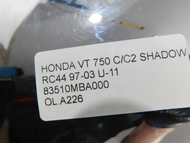 OsŁona licznik przÓd plastik honda vt 750 c/c2 shadow rc44 97-03 u-11 83510mba000