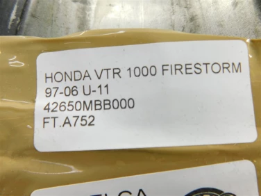 Felga koŁo tyŁ honda vtr 1000 firestorm 97-06 u-11 42650mbb000