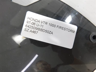 Szyba owiewka przÓd honda vtr 1000 firestorm 97-06 u-11 64250mbbd50za